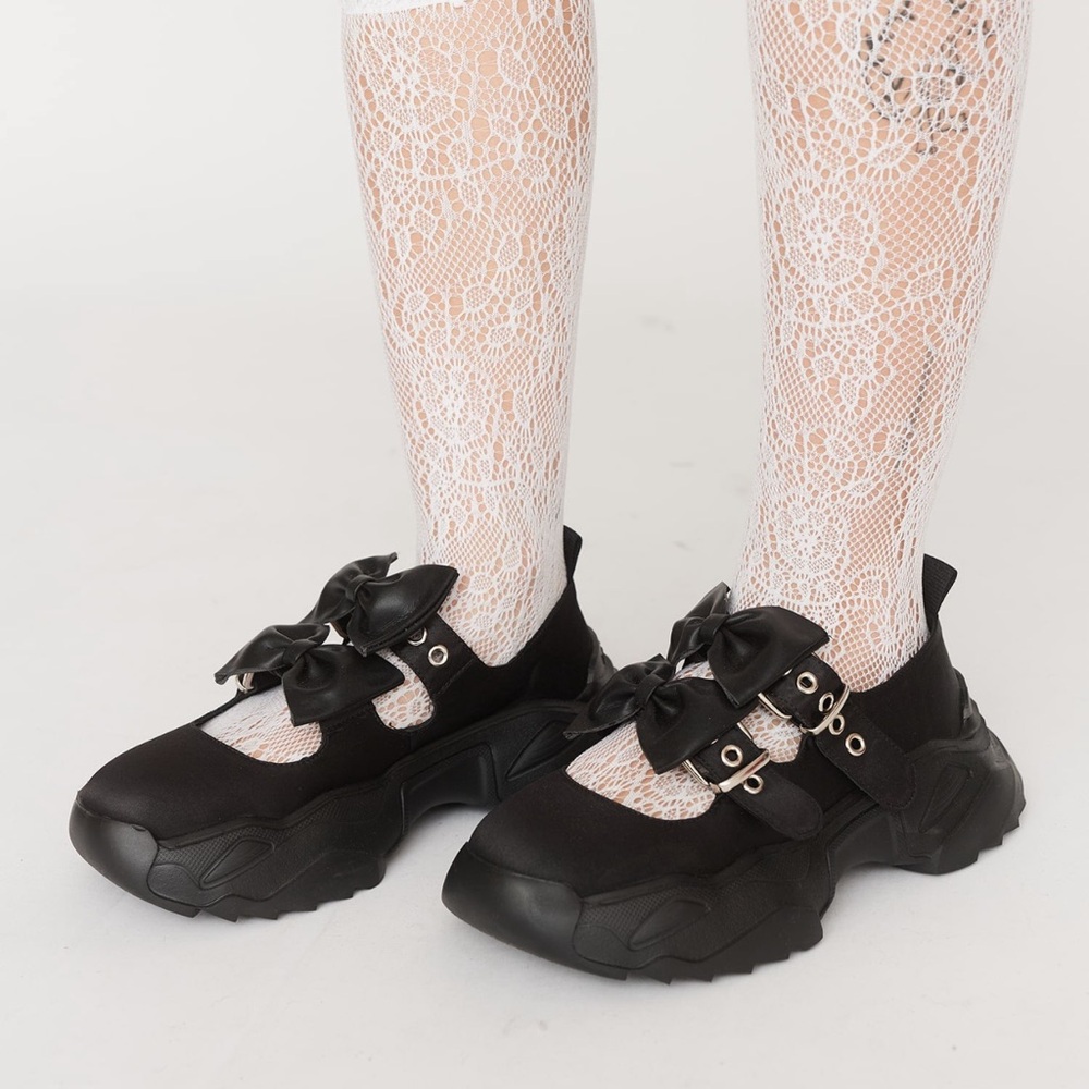 Lazy Oaf Big Bow Mary Jane Sneakers 🖤